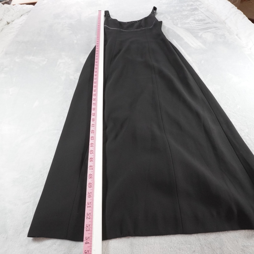 Ann Taylor Maxi Dress Black Empire Waist Sleeveless Gown Prom Y2K Goth Wedding 2 - Picture 7 of 16